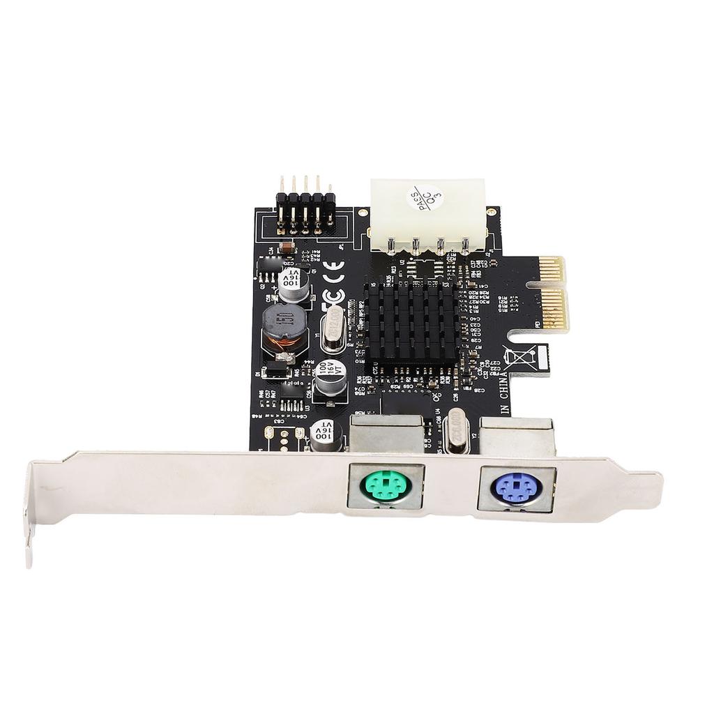 PCIe to PS 2 Adapter Card MCS9990CV Chip Built in USB2.0 Pin PCIe to 2 Ports PS 2 Keyboard Mouse Expansion Card for PC