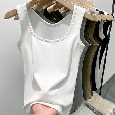 H237 Spring/Summer Women's U-Neck Slim Fit Wide Shoulder Sleeveless Vest