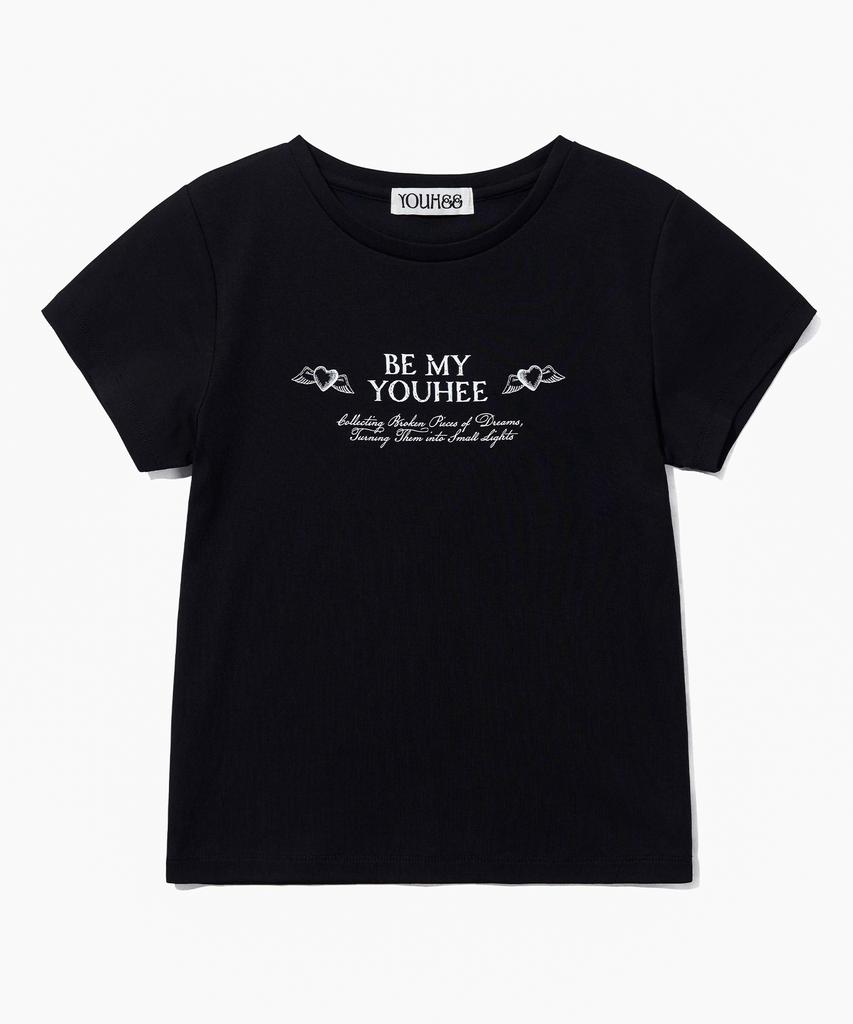 YOUHEE Heart Wing Graphic T-Shirt_Black