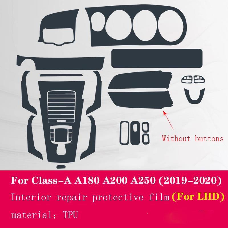 Film protecteur en TPU Pour Mercedes Benz Classe A W177 A180 A200 A250 2019-2022 Intérieur de voiture Console centrale Film anti-rayures