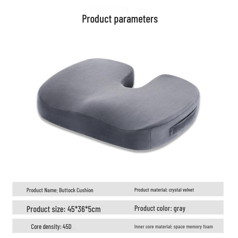 Memory Foam Breathable Coccyx Seat Cushion for Office Chair or Stool