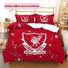 Set Copripiumino Trapuntato con Fantasia Liverpool Football Club Decorazione per la Casa Regalo (1 * copripiumino + 2 * federe senza imbottitura).xwn