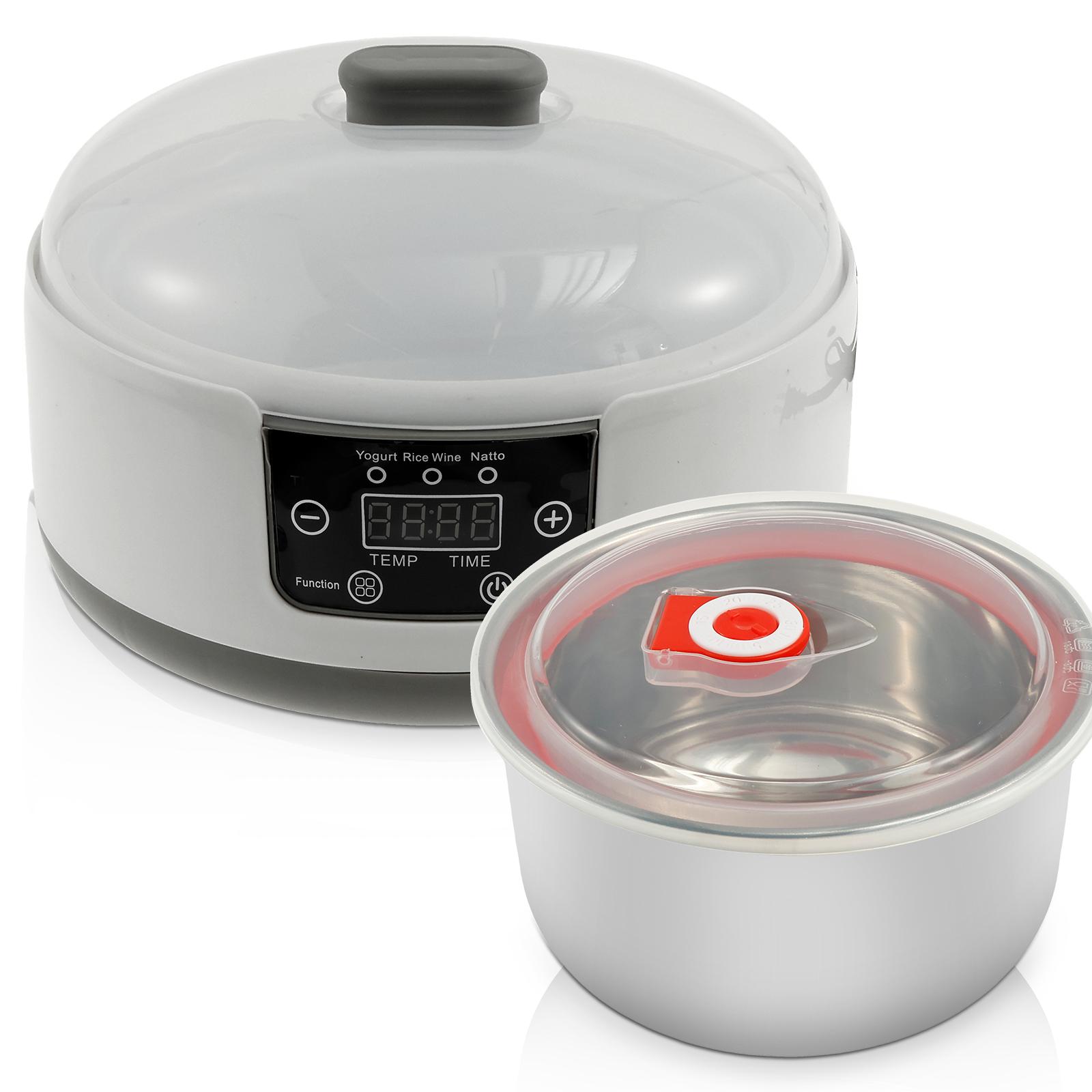 

Auto Yogurt Maker Stainless Steel Electric Yogurt Machine Constant Temperature Fermentation Probiotic Yogurt Maker Creator Home