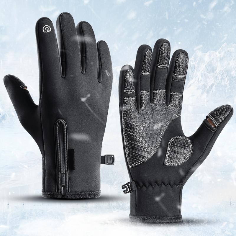 Cold Weather Warm Gloves Insulated Windproof Touchscreens Design Nonslip Palm For Cycling Skiing And Outdoor Activitiy
