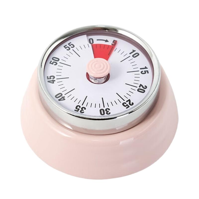 No Battery Mechanical Kitchen Timer Stainless Steel Visual Countdown Time Management For Cooking Baking Easy Operation