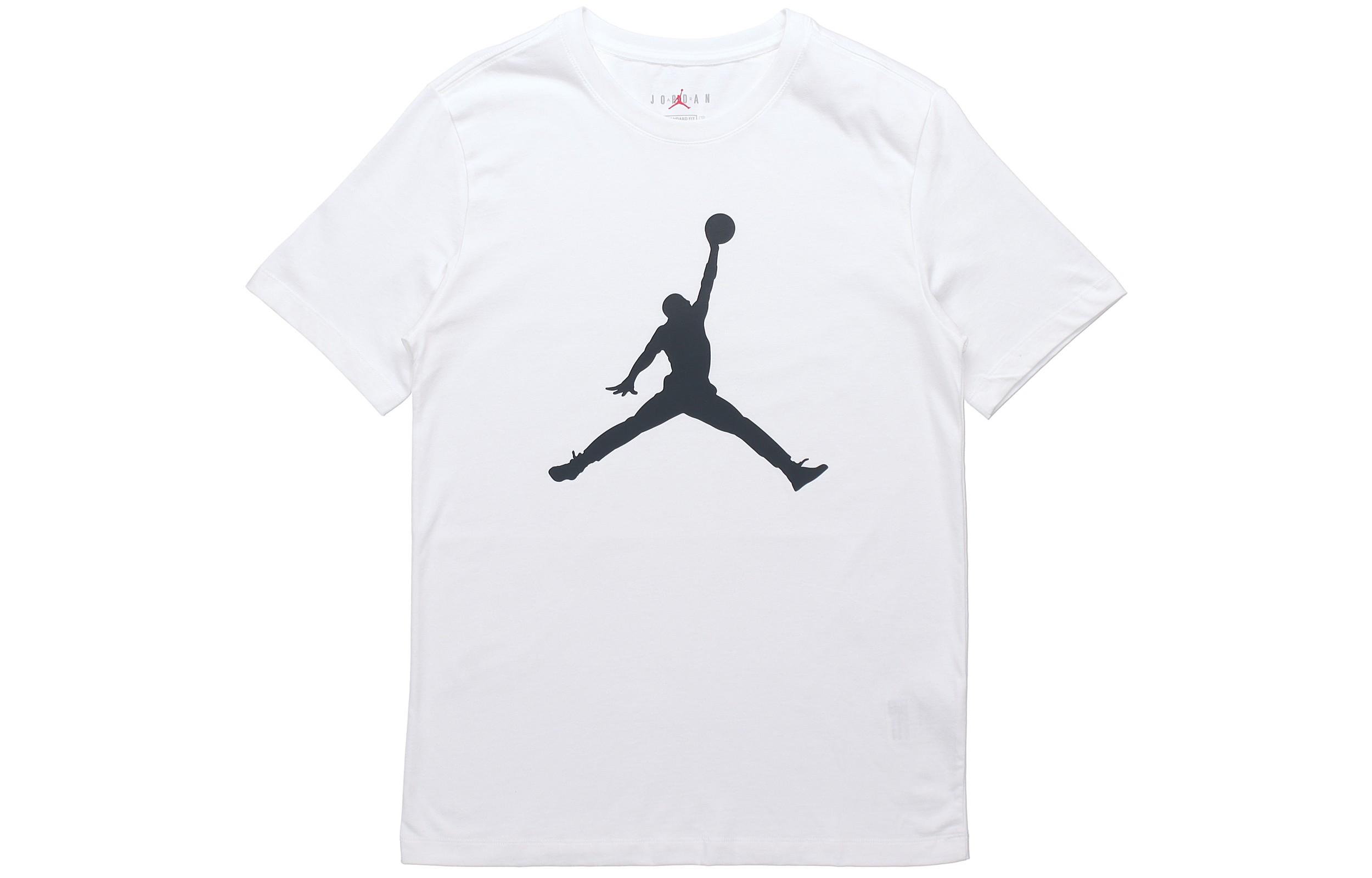 Jordan Jumpman T-shirts Heren Wit Ronde Hals Normale Rechte Pasvorm 3XL