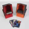 1 Peça Caixa de Armazenamento para Cartas Colecionáveis Caixa de Baralho de Cartas Com Janela de Exibição Caixa Magnética de Couro PU Acessórios DIY