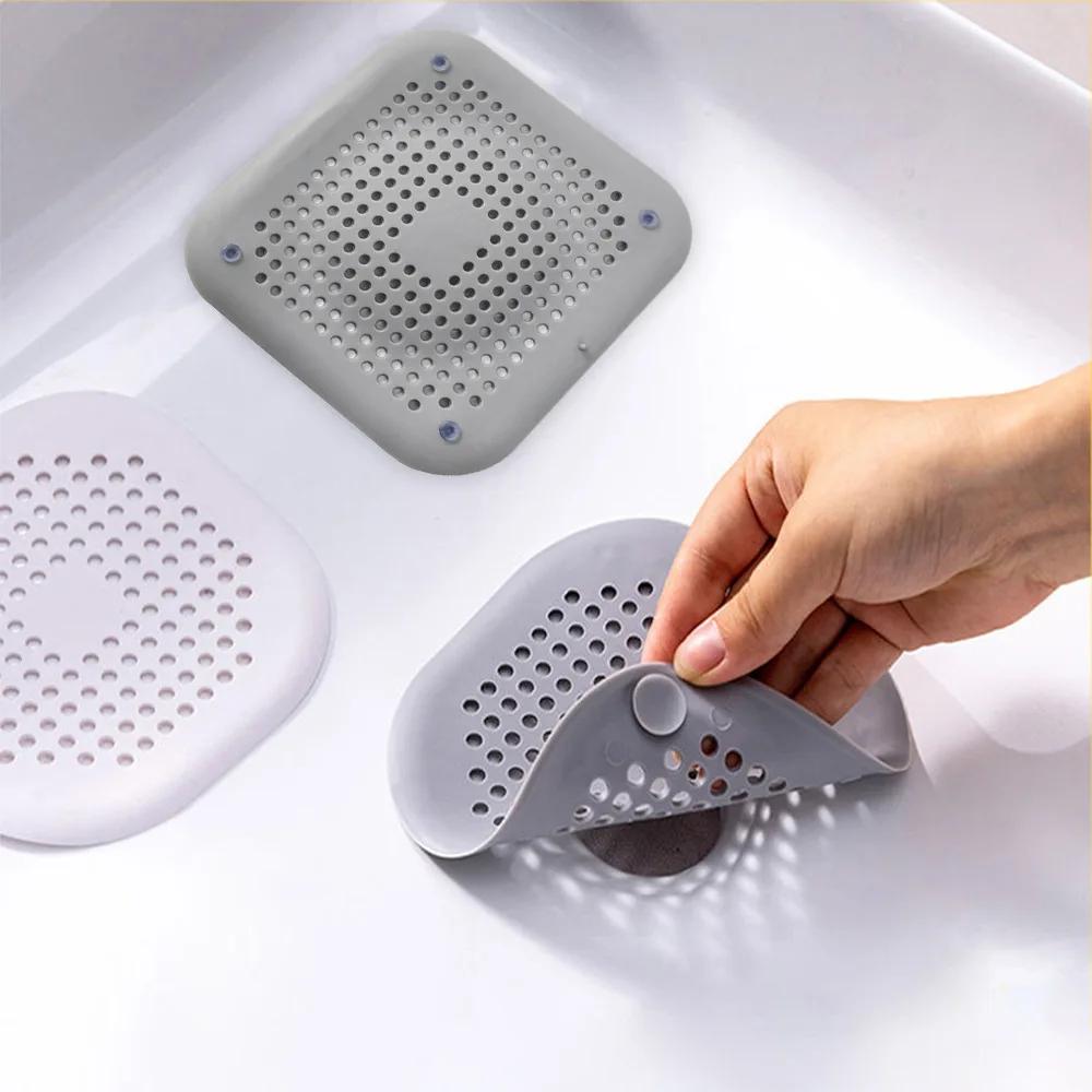Anti Clogging Silicone Floor Drain Sink Strainer Drain Cover Shower Hair Catcher Filter Kitchen Bathroom Home Accessories