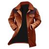 Men's 2026 Autumn/Winter Suede Patchwork Jacket with Multi-Pocket Zipper