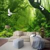 Large 3d Green Forest Wallpaper Big Tree Mural Living Room Tv Background Wall Mural