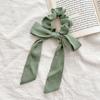 Elegant White Bow Headband with Long Ribbon for Women