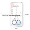 Stainless Steel Round Head Eyebrow and Nose Hair Trimming Scissors
