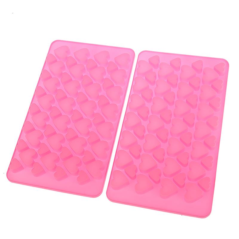 Silikonová forma ve tvaru srdce s 56 dutinami, tácek na kostky ledu, diy čokoládová fondánová forma, 3D pečivo, želé sušenky, pečení, zdobení dortů, nástroje
