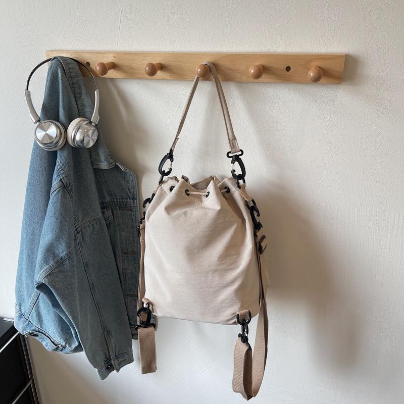 Multifunktionale Umhängetasche mit großer Kapazität Damen Rucksack mit Kordelzug Mehrfachtasche Umhängetasche