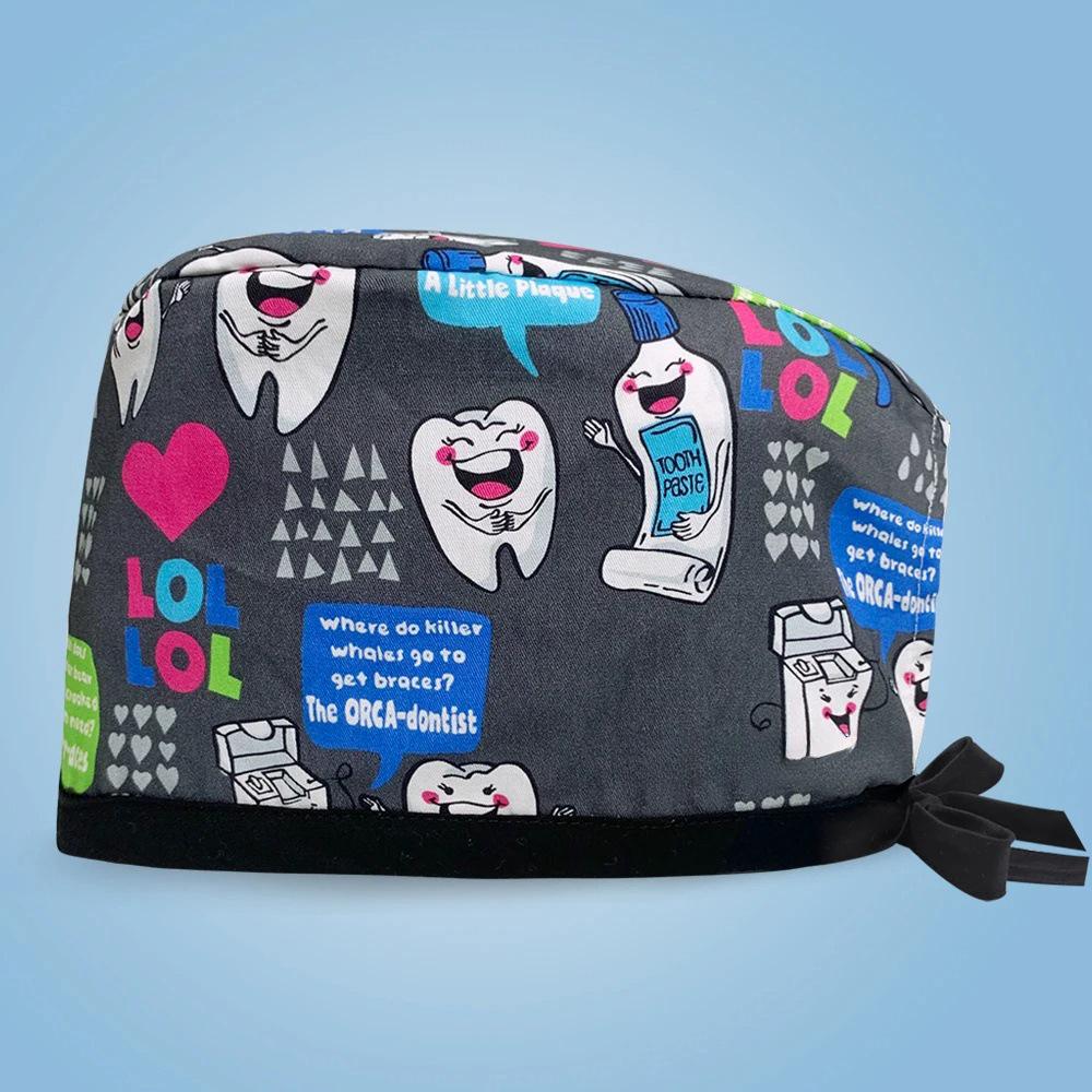 Women's Cotton Surgical Cap - Tie-up Medical, Dental, Salon, and Chemotherapy Head Coverings