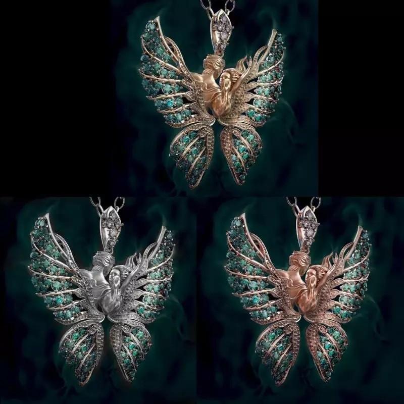 Silver Exquisite Butterfly Necklace With Elegant Rhinestone Detail Ideal For Romantic Gifts And Stylish Accessories