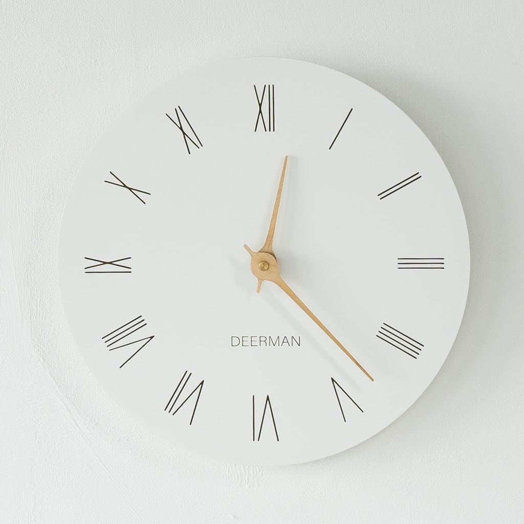 HARRYXUE Wall Clock, Stylish, Ultra-lightweight, Silent, Flat Wood Clock, Solid Wood Pointer Wall Clock, Nordic Style, No Tick-a-Mouth Clock, Wall