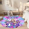 K-pop Round Floor Mat Design for Foyer Game Room Hallway Study room Antislip Round Carpet Anime Office Decor Gift for Festivals