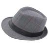Buzz Selection CAP876 Medium Foldable Glen Plaid Soft Hat for Men (Gray),