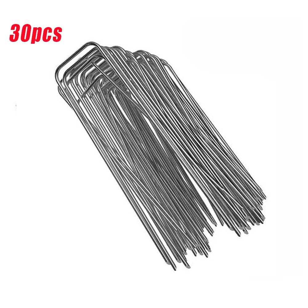 Membrane Fabric U Pins Ground Garden Lawn Artificial Grass Hooks Steel Pegs Turf Nails Staples