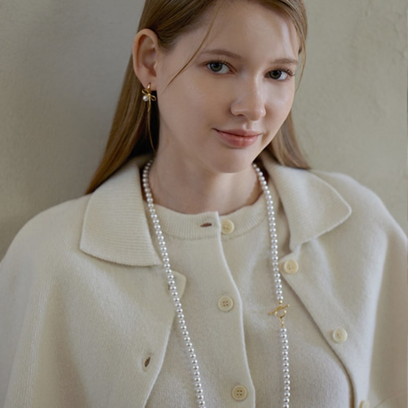 Lewe Toggle-bar long pearl necklace