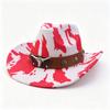 New Woolen Party Top Hat, European and American Bull Head, Western Cowboy Hat, Cow Pattern Sunscreen Visor