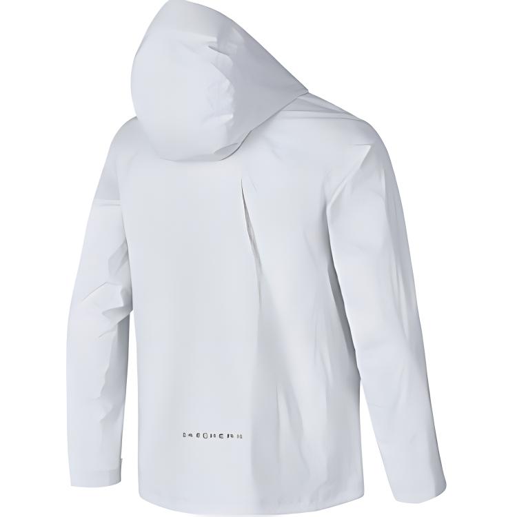 Skechers Sports Lifestyle Series Woven Hooded Zip-Up Long Sleeve Waterproof Jacket Men jackets Bright-White P324M013-0019