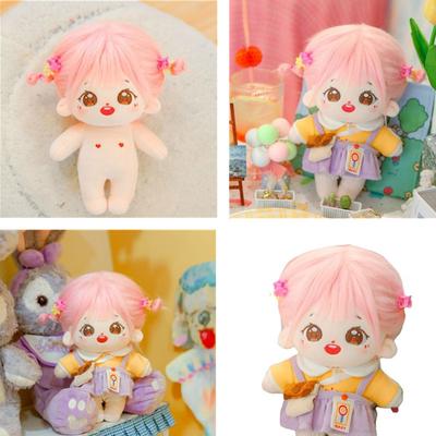 20cm Plush Doll Pink Hair Iley Girl Cotton Doll DIY Plush Toy Doll Children’s