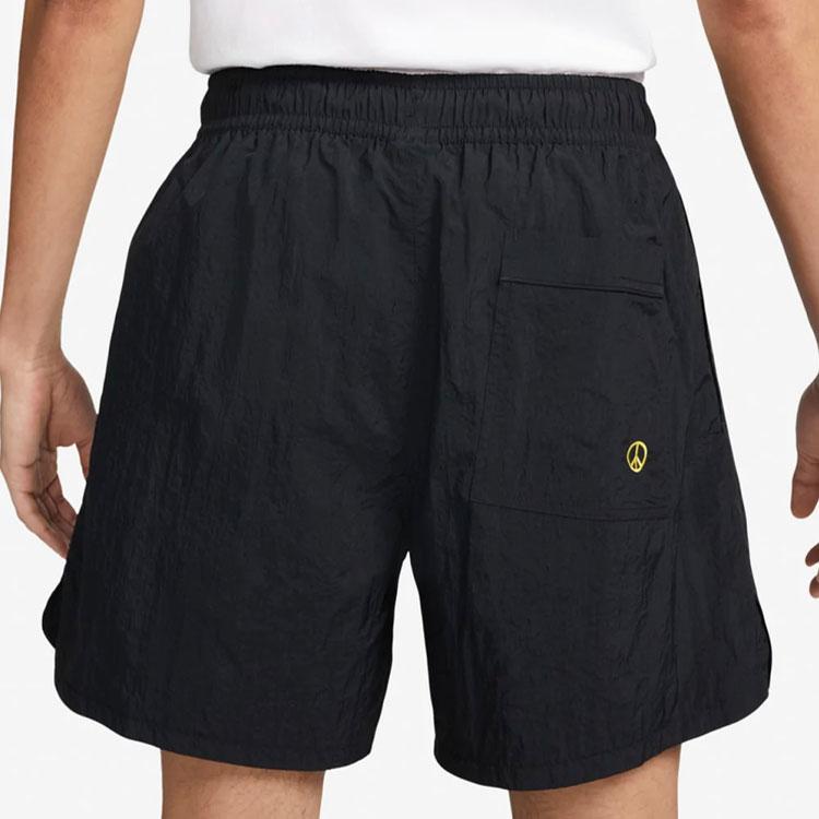 Nike Floral Logo High-Waisted Printed Drawstring Loose Casual Shorts Men Bottoms Black DM5057-010