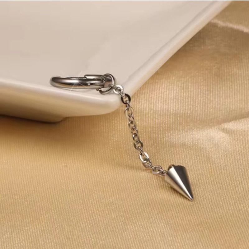 Anime Demon Hunters Mira Cosplay Earrings Gothic Tassel Chain Eardrop Rivet Pendant Hip Hop Ear Jewelry Accessory Earring