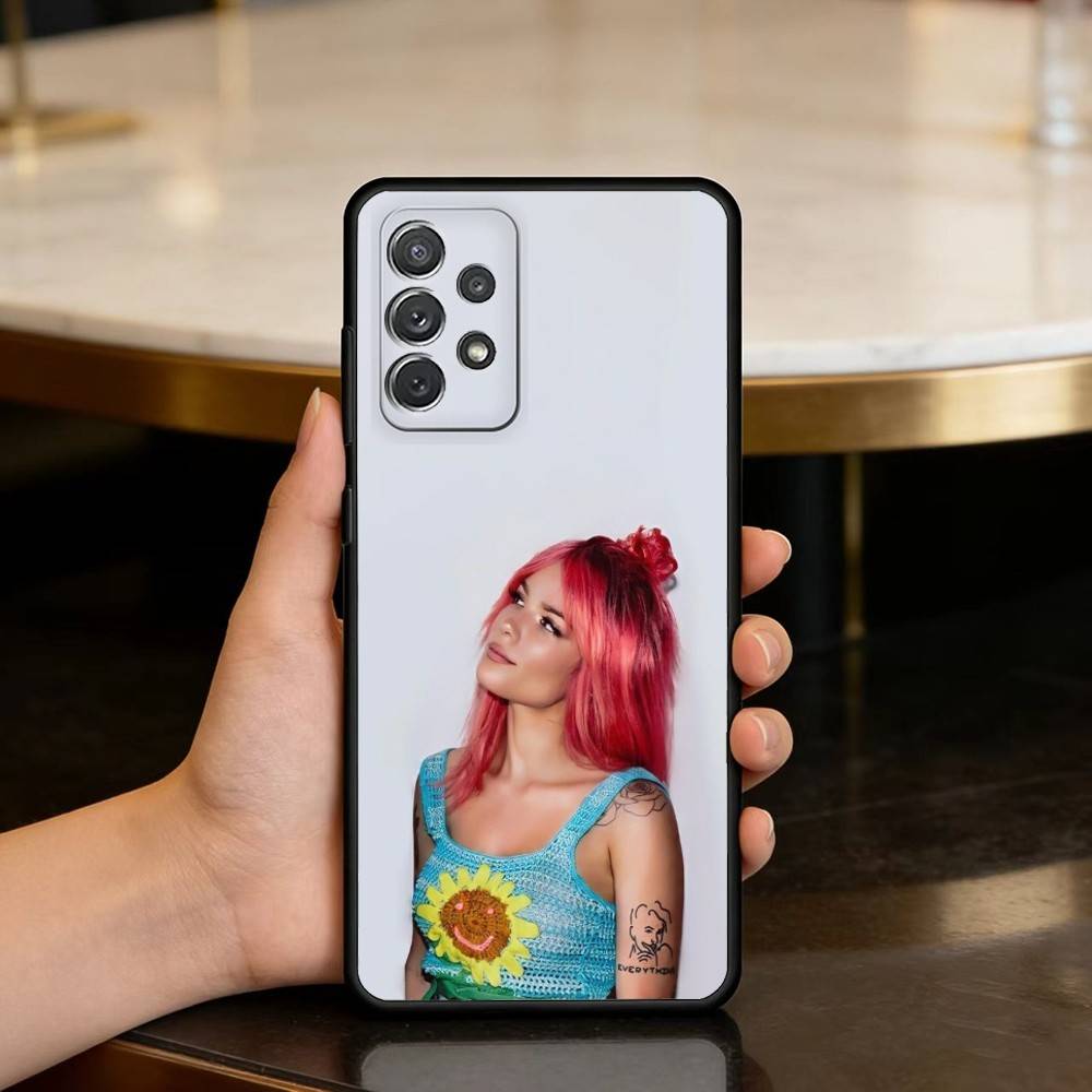 Beauty Singer H-Halsey Soft Silicone Black Cover Phone Case For Samsung Galaxy A73,A72,A71,A70,A53,A52,A51