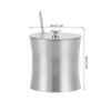Stainless Steel Sugar Bowl with Lid and Spoon Salt Pot Condiment Can Condiment Pot  Restaurant