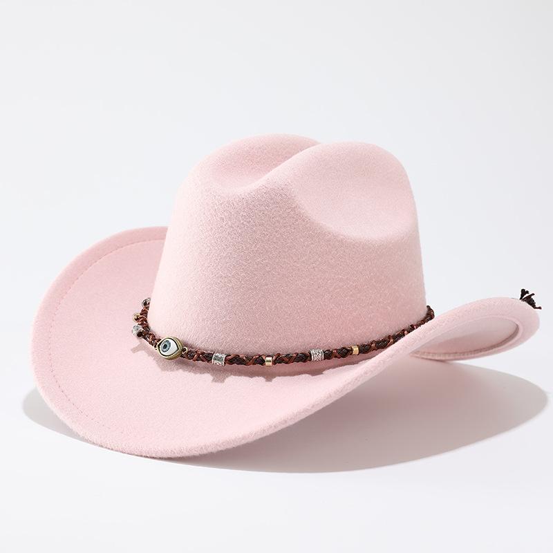 Men's and women's outdoor ethnic wind sun protection travel windproof sun hat big brim top hat knight hat western cowboy hat