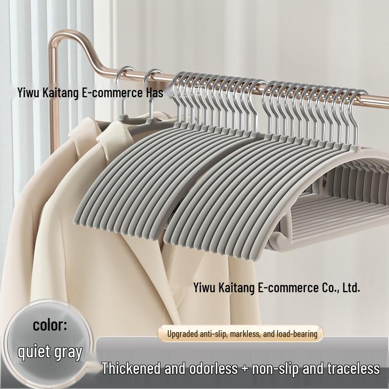

Non-Slip Half-Round Adult Clothes Hanger with Flocking Finish