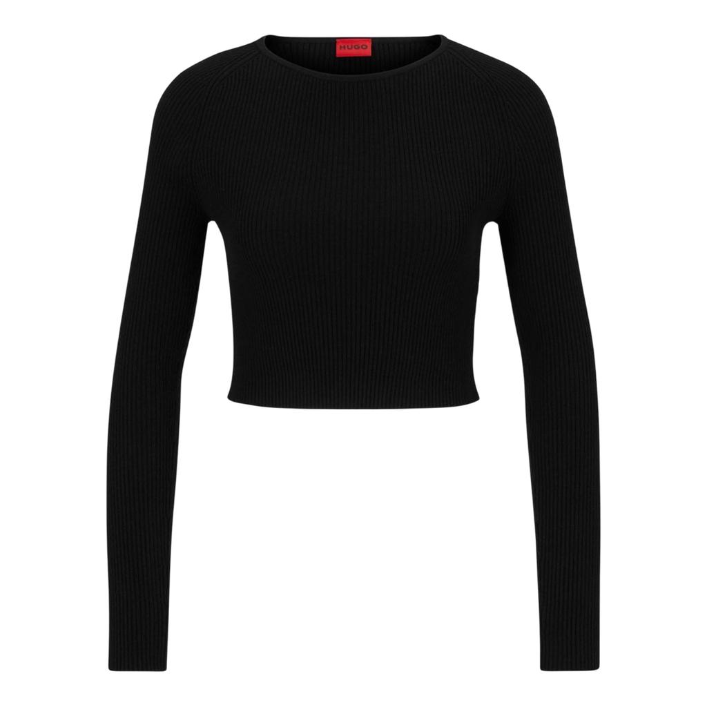 Hugo Womens/Ladies Saneriny Cropped Long-Sleeved Jumper