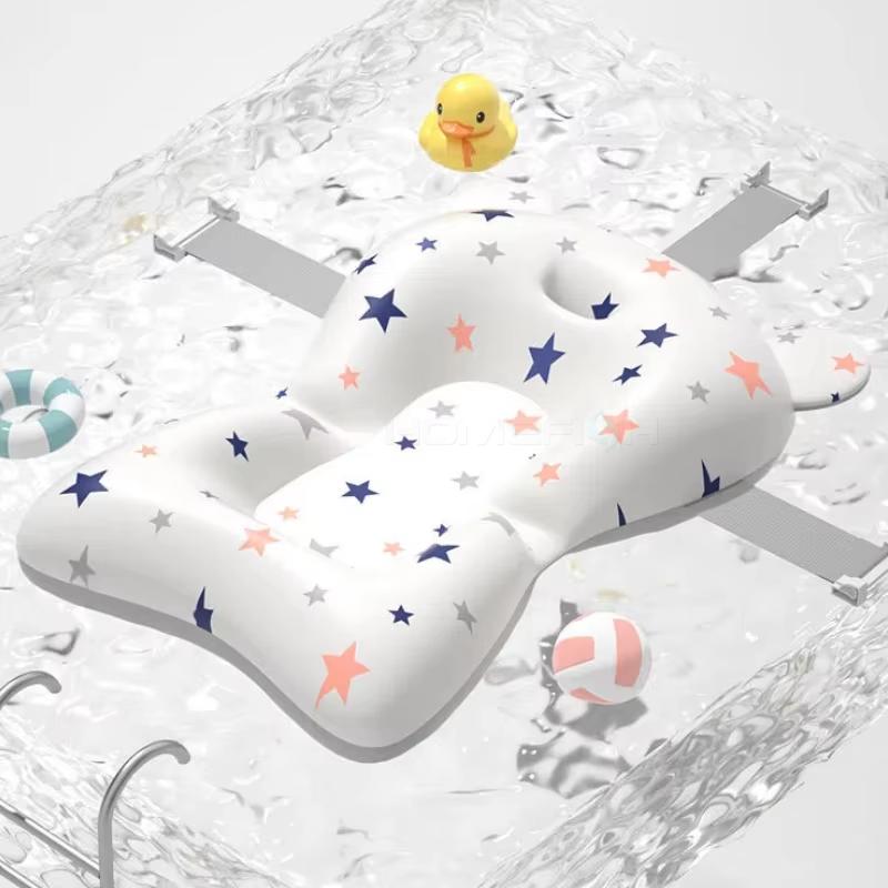 Baby Bath Support Pad Foldable Floating Seat Adjustable Newborn Bathing Cushion Infant Safety Net Hammock