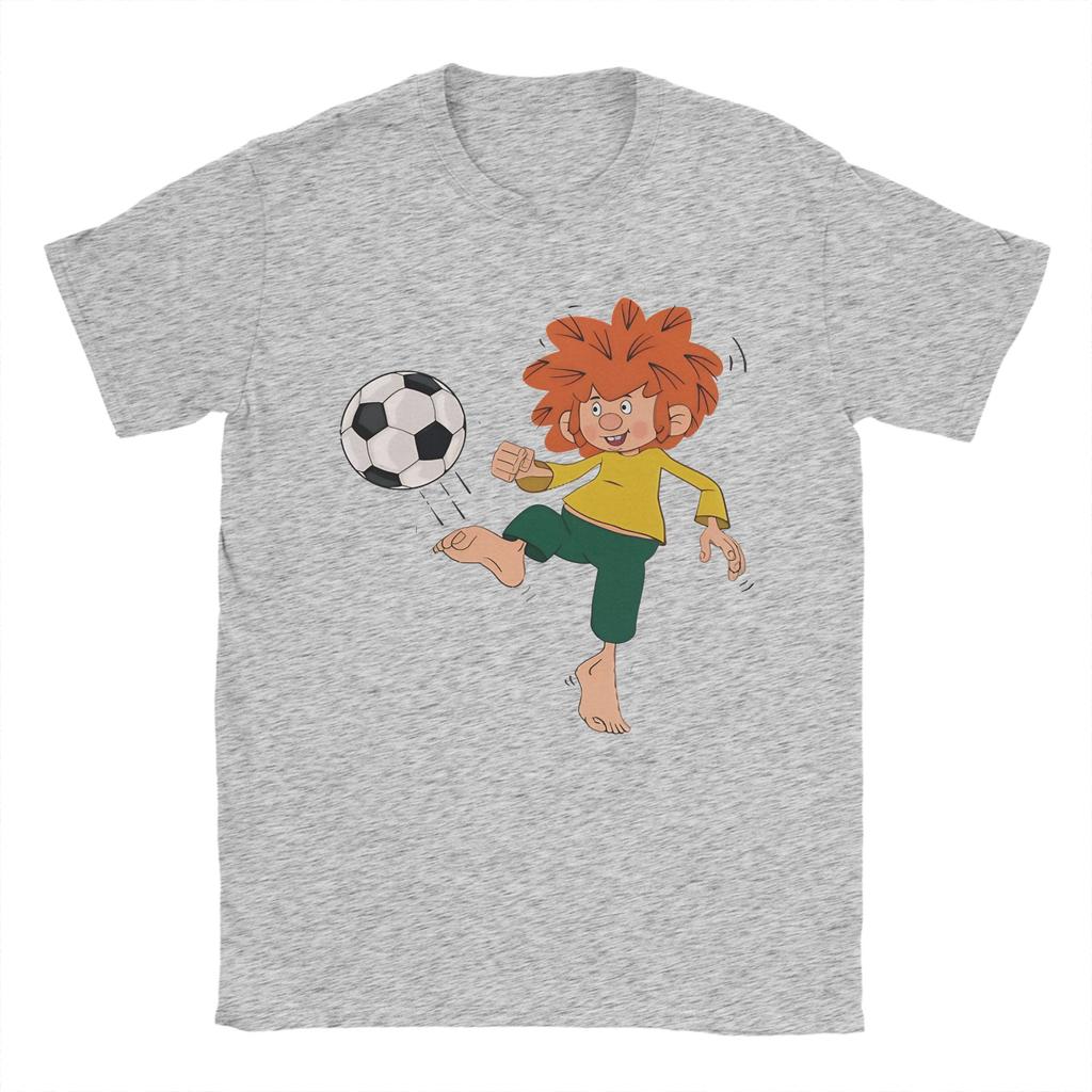 Camiseta Unisex Pumuckl Jugando al Fútbol en el Campo Y2k Camisetas Divertidas Verano Cuello Redondo Camiseta Novedosa Estampada Tops Tallas Grandes