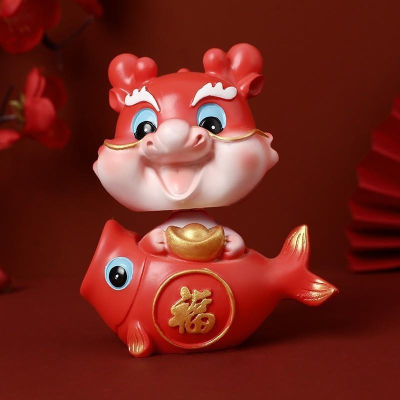Cute Chinese Lucky God Car Hanging Ornament Prosperity And Wealth Charm