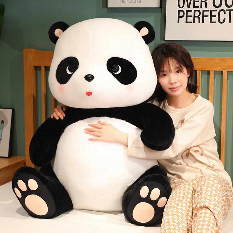 Lindo Peluche de Panda Gigante Sentado Muñeca para Niños Muñeca Dormilona Tesoro Nacional Panda Gigante Muñeca de Trapo Niña