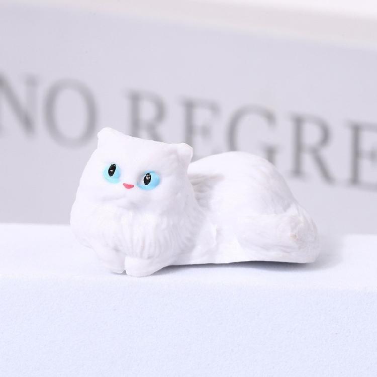 6Pcs Miniature Cats Figurines Resin Animal Ornaments For Desktop Shelf and Computer Monitor Car Dashboard Displays