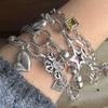 Xiaomi 100% Massives 925 Sterling Silber Metallarmband für Damen Vintage Handgemacht Schlicht Retro Hitzebeständiger CZ Armband Geburtstagsgeschenk Party