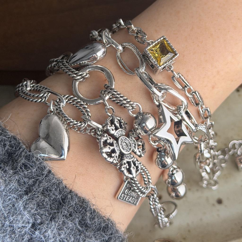 Xiaomi 100% Massives 925 Sterling Silber Metallarmband für Damen Vintage Handgemacht Schlicht Retro Hitzebeständiger CZ Armband Geburtstagsgeschenk Party