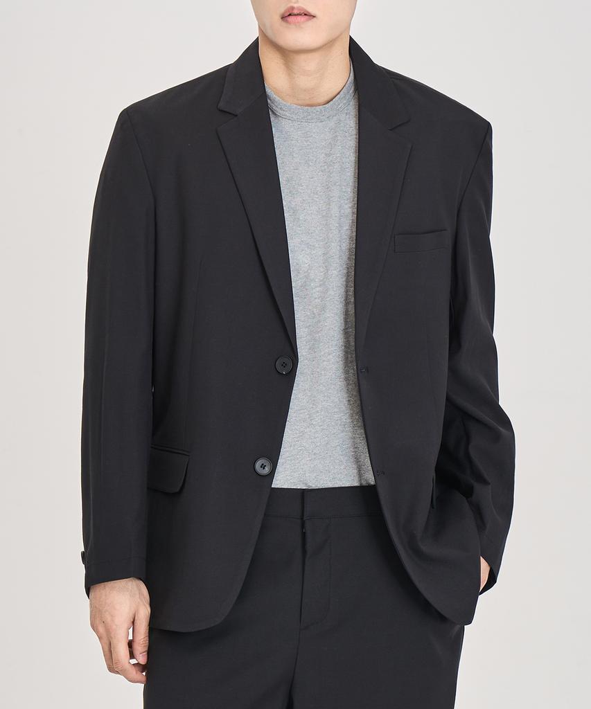 Prairie [All Season] Wool Blended Blazer (Black)