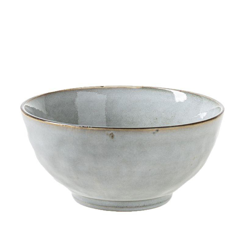 High Feet, Round Belly, Large Noodle Bowl, Japanese-Style Ceramic Bowl, Household Soup Bowl, Vegetable Bowl, Retro Style Ramen Bowl, Tableware, Large