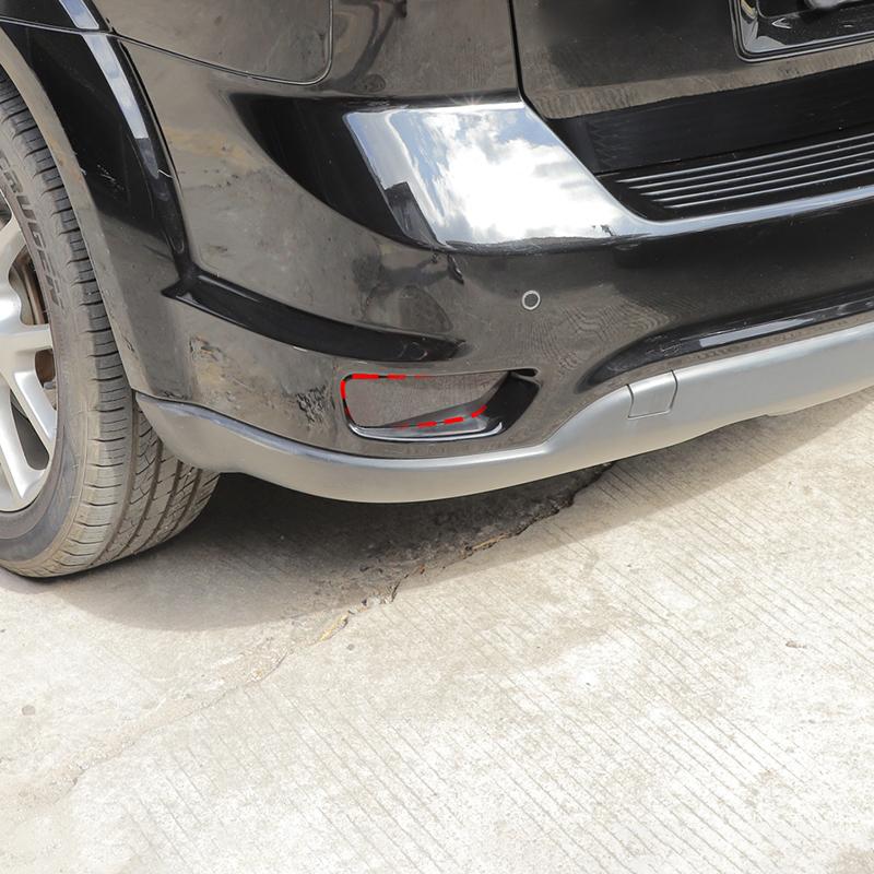 Bil Bakre Tåkelys Lampe Deksel ABS Lampe Dekorasjon For Jeep Grand Cherokee For Jeep Compass For Dodge Journey Bil Eksteriør Tilbehør, Røkt Svart