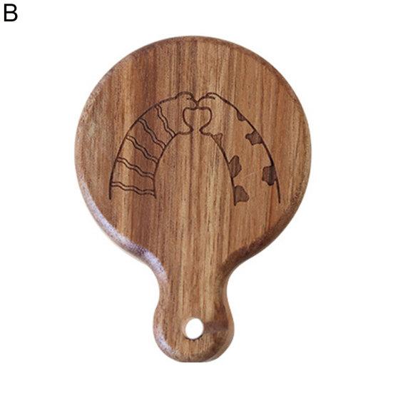 Bottle Opener Magnetic Cartoon Pattern Manual Wooden Hanging Hole Refrigerator Paste Beer Opener Kitchen Gadgets