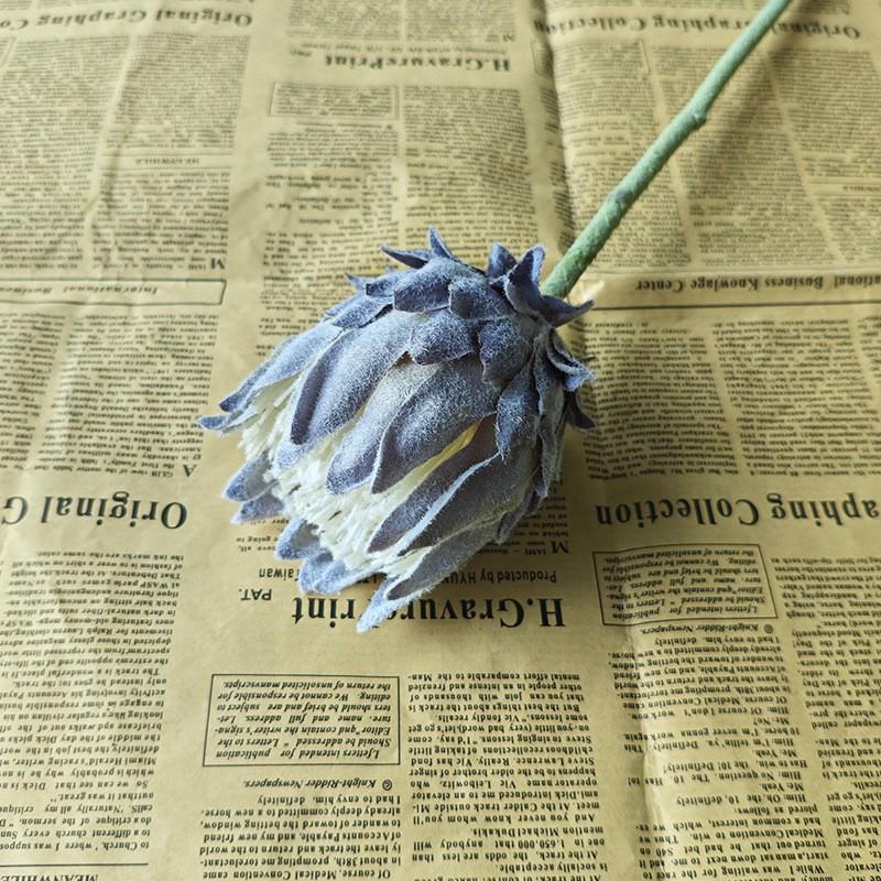Artificial Thistle Flower Bouquet Home Decor Table Centerpiece Nordic Style Fake Single Stem