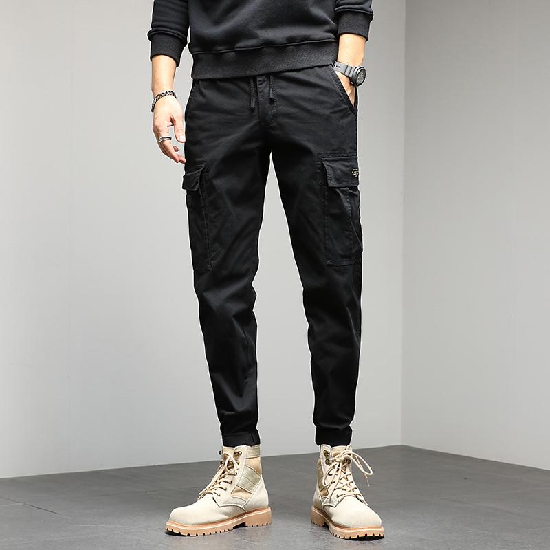 JAYSCE 2024 Yeni erkek Sokak Hip-Hop Tarzı Pantolon Moda Kalın Tulum Açık Eğlence Ince Pantolon