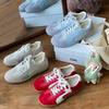 Ballet Style Flat-soled Forrest Gump Shoes Women's 2025 New Versatile Lace-up Color Matching Fashion Casual Retro German Training Shoes