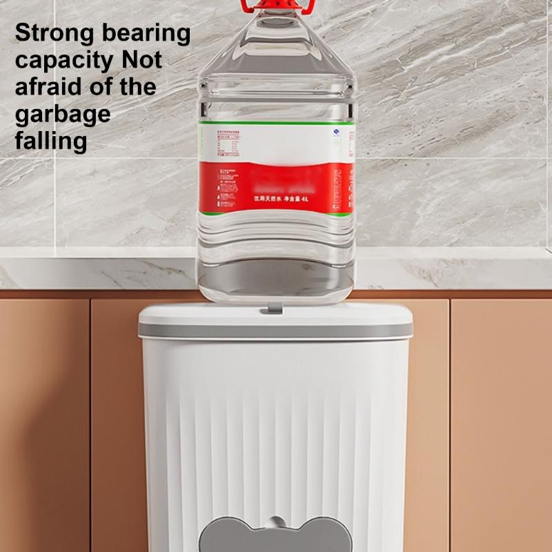 Bathroom Trash Can with Lid Garbage Bin Wall Mounted Kitchen Toilet Wastebasket